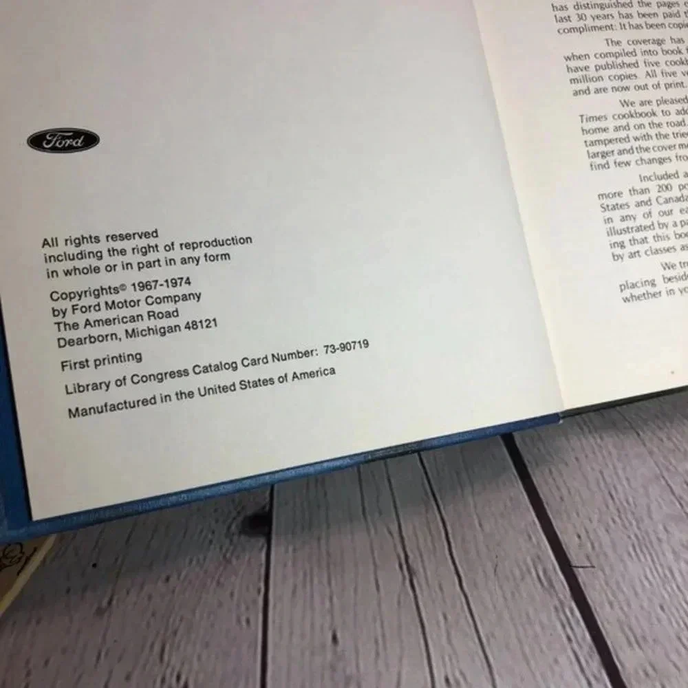 Vintage 1974 Ford Times volume 6 cookbook